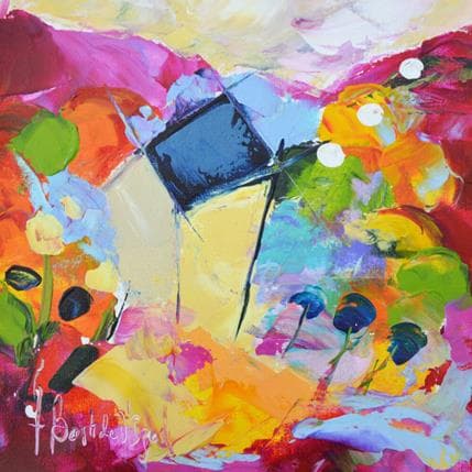 Peinture Mas en provence par Bastide d´Izard Armelle | Tableau Abstrait Huile Paysages