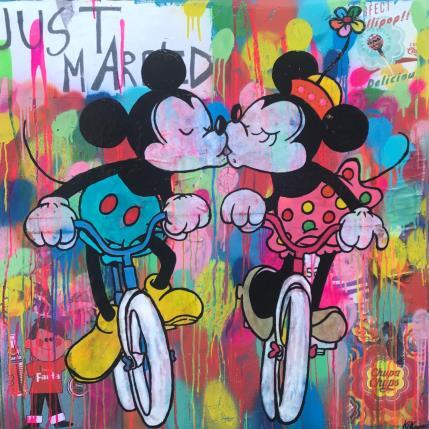 Peinture Just married par Kikayou | Tableau Pop-art Graffiti Icones Pop