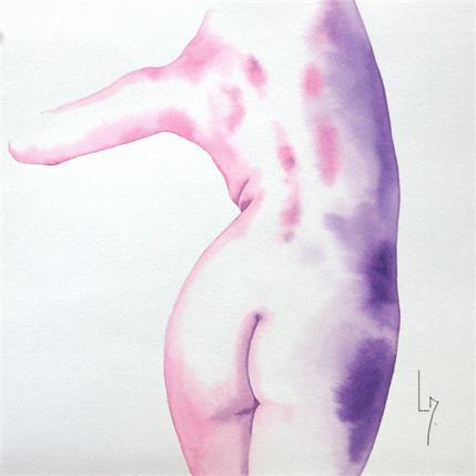 Peinture Nu Femme 156 Rhus par Loussouarn Michèle | Tableau Figuratif Aquarelle nu, Portraits