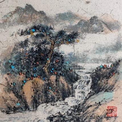 Peinture Stream par Yu Huan Huan | Tableau Figuratif Aquarelle, Encre Paysages