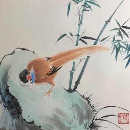 Peinture Bird 2 par Yu Huan Huan | Tableau Figuratif Aquarelle, Encre animaux, Natures mortes