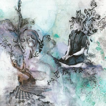 Peinture L'attrape coeur par Bergeron Marie-Josée | Tableau Figuratif Acrylique, Huile scènes de vie