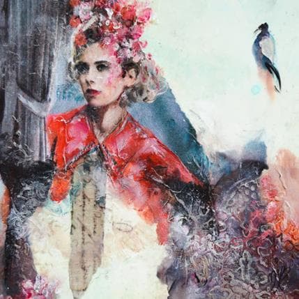 Painting Scarlett by Bergeron Marie-Josée | Painting Figurative Acrylic, Oil Life style