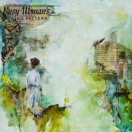 Peinture Busy women par Bergeron Marie-Josée | Tableau Figuratif Acrylique, Huile scènes de vie