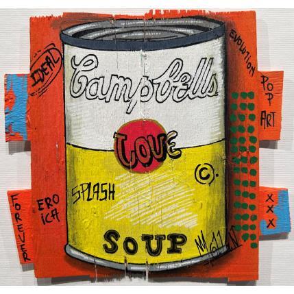 Pintura Campbell's Love por Molla Nathalie  | Pintura Pop-art Wood Pop icons