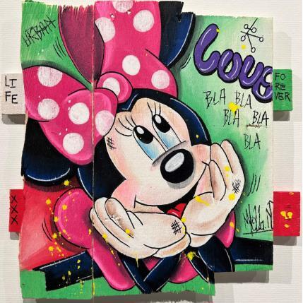 Peinture Minnie par Molla Nathalie  | Tableau Pop-art Bois Icones Pop