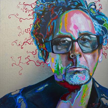 Peinture Tim Burton par Medeya Lemdiya | Tableau Pop-art Acrylique Icones Pop