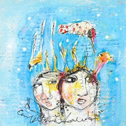 Peinture Open up and see par Boix Bernardini Empar | Tableau Art Singulier Acrylique Scènes de vie