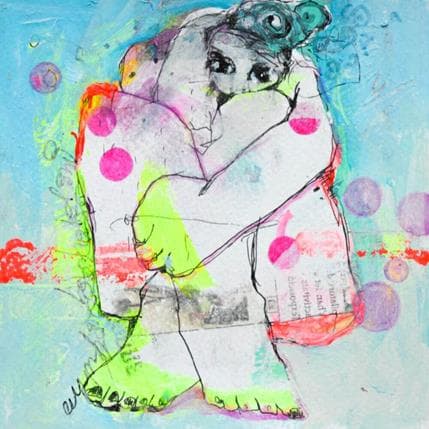 Peinture Avai he and a la pelu par Boix Bernardini Empar | Tableau Art Singulier Acrylique Scènes de vie