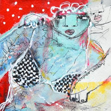 Peinture Send me an angel par Boix Bernardini Empar | Tableau Art Singulier Acrylique Scènes de vie