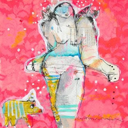 Peinture No escape from reality par Boix Bernardini Empar | Tableau Art Singulier Acrylique Scènes de vie