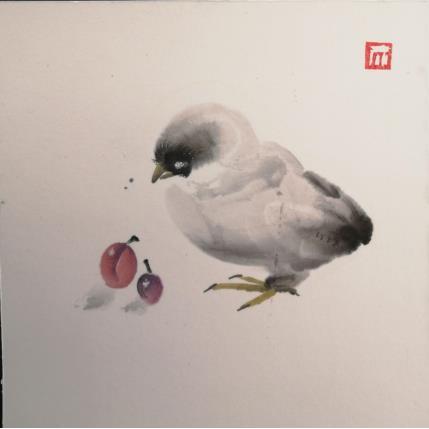 Peinture Les chicks c'est chic 4 par De Giorgi Mauro | Tableau Art Singulier Animaux, Noir & blanc