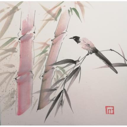 Peinture Pink bamboos par De Giorgi Mauro | Tableau Art Singulier Paysages