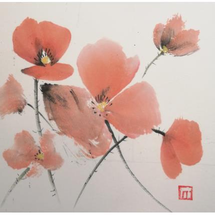 Peinture Poppies 1 par De Giorgi Mauro | Tableau Art Singulier Paysages
