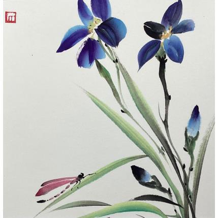 Peinture Red Dragonfly par De Giorgi Mauro | Tableau Art Singulier Paysages