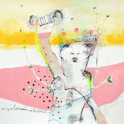 Peinture Elastic heart par Boix Bernardini Empar | Tableau Art Singulier Acrylique Scènes de vie