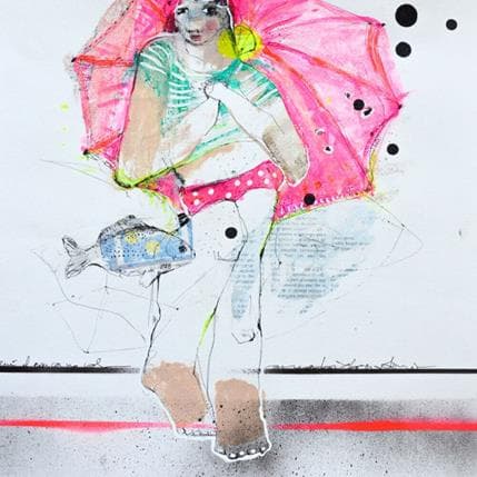 Peinture Acri el ma cor no ul par Boix Bernardini Empar | Tableau Art Singulier Acrylique Scènes de vie