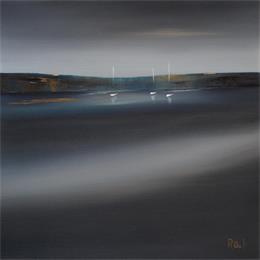 Gemälde Douceur nocturne 42 von Roussel Marie-Ange et Fanny | Gemälde Figurativ Öl Marine