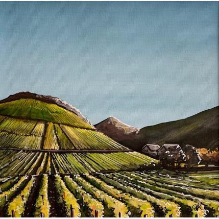 Peinture Les vignes de Bourgogne par Touras Sophie-Kim  | Tableau Figuratif Paysages, Urbain