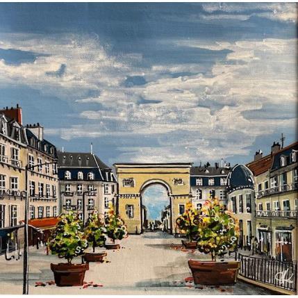 Peinture La place de la porte Guillaume à Dijon par Touras Sophie-Kim  | Tableau Figuratif Paysages, Urbain