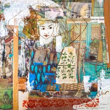 Peinture Détente par Sablyne | Tableau Art Singulier Acrylique Portraits