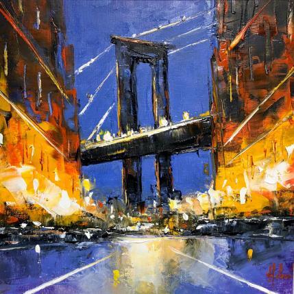 Peinture Brooklyn par Hébert Franck | Tableau Art naïf Huile