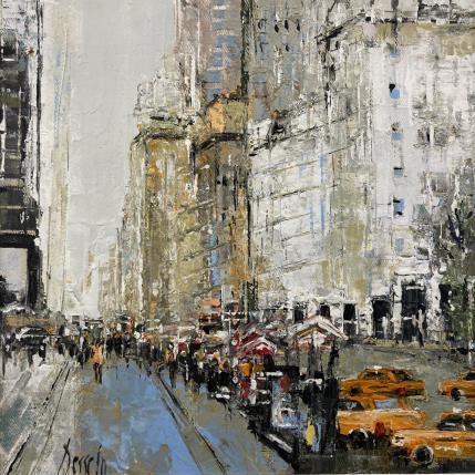 Peinture Market in NY par Dessein Pierre | Tableau Abstrait Huile