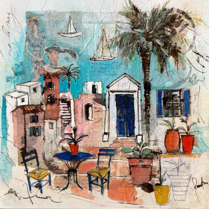 Peinture la douce vie par Colombo Cécile | Tableau Figuratif Acrylique, bois, Pastel Paysages, scènes de vie