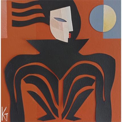 Peinture Petite robe noire par Gustavsen Karl | Tableau Figuratif Bois Scènes de vie