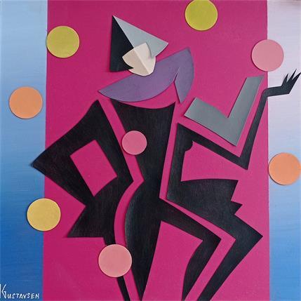 Peinture Love circus par Gustavsen Karl | Tableau Matiérisme Bois, Carton, Collage Scènes de vie