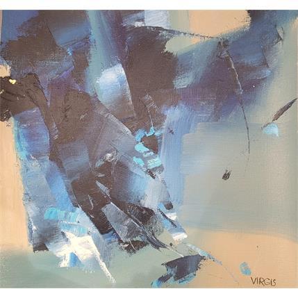 Painting Into the night by Virgis | Painting Abstract Oil Minimalist