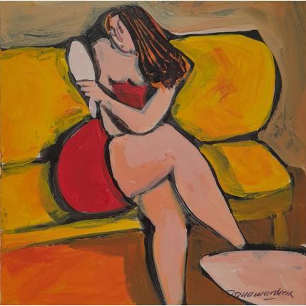 Peinture Le miroir #2 par Signamarcheix Bernard | Tableau Figuratif Acrylique, Encre Scènes de vie