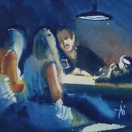 Peinture Même jumelle, il l'a préférait  par Abbatucci Violaine | Tableau Figuratif Aquarelle scènes de vie