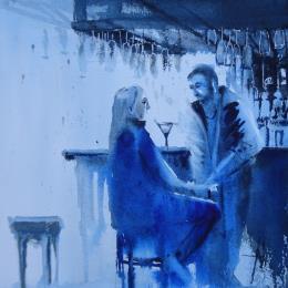 Painting Réconciliation  by Abbatucci Violaine | Painting Figurative Watercolor Life style, Pop icons