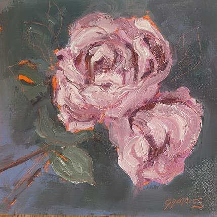 Painting ROSES COUPEES by Morales Géraldine | Painting Figurative Acrylic, Oil Pop icons, Still-life
