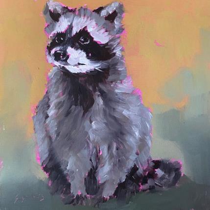 Painting RATON LAVEUR by Morales Géraldine | Painting Figurative Acrylic, Oil Animals