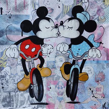 Gemälde A BICYCLETTE... von Marie G.  | Gemälde Pop-Art Pop-Ikonen