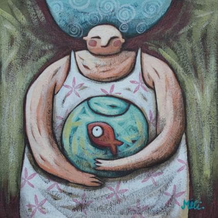 Peinture Précieux par Catoni Melina | Tableau Art naïf scènes de vie