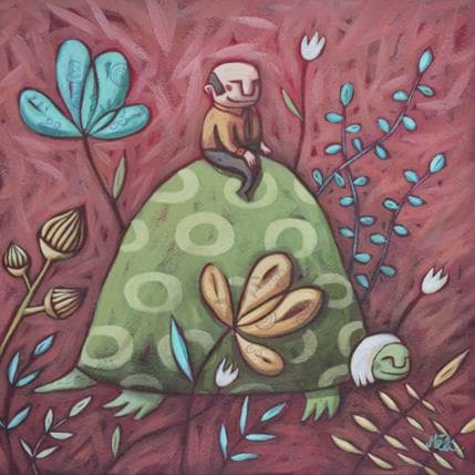 Peinture Slow life par Catoni Melina | Tableau Art naïf animaux