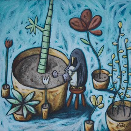 Peinture Végétalisation par Catoni Melina | Tableau Art naïf Acrylique animaux