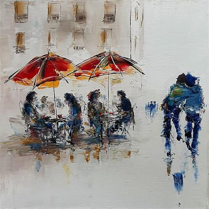 Peinture Tendresse par Raffin Christian | Tableau Figuratif Huile scènes de vie