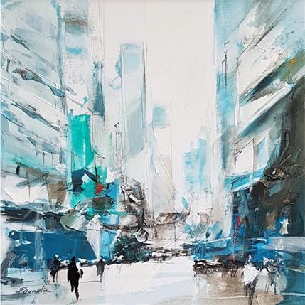 Peinture City Blue II par Poumelin Richard | Tableau Figuratif Acrylique, Huile Urbain