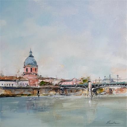 Peinture Un été à Toulouse par Poumelin Richard | Tableau Figuratif Huile Paysages, Urbain