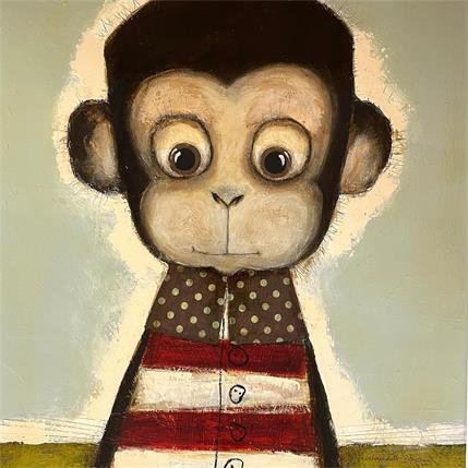 Peinture Le col à  pois par Penaud Raphaëlle | Tableau  Acrylique