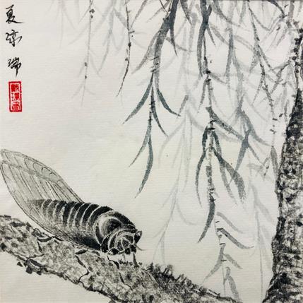 Painting Rest in the shade / Repos à l'ombre by Amblard Rui | Painting Figurative Watercolor Animals, Landscapes