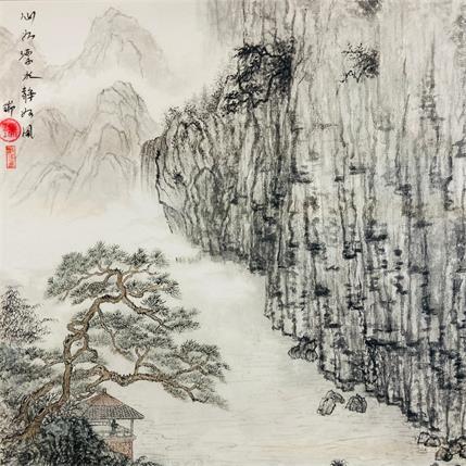 Peinture My mood is like a calm lake / Mon humeur est comme un lac calme par Amblard Rui | Tableau Figuratif Aquarelle Paysages, scènes de vie