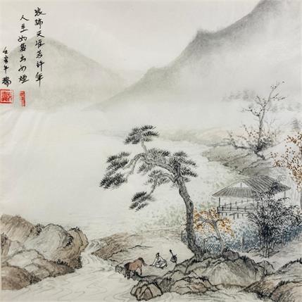 Peinture With my horse, to  rove all over world par Amblard Rui | Tableau Figuratif Aquarelle Paysages, scènes de vie