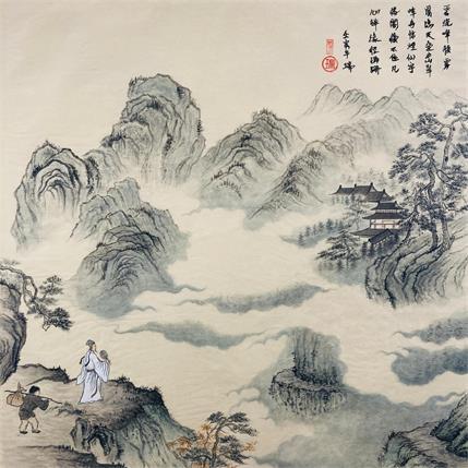 Peinture My reverie when I am standing in the mountain par Amblard Rui | Tableau  Aquarelle