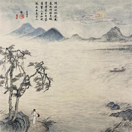 Peinture Life is like a reverse journey . I am also the pedestrain par Amblard Rui | Tableau  Aquarelle