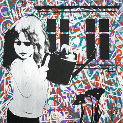 Peinture My little garden in the city par Di Vicino Gaudio Alessandro | Tableau Street Art Acrylique scènes de vie